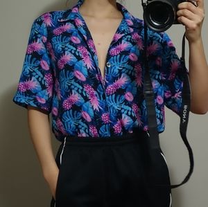 Pink & Blue Hawaiian shirt